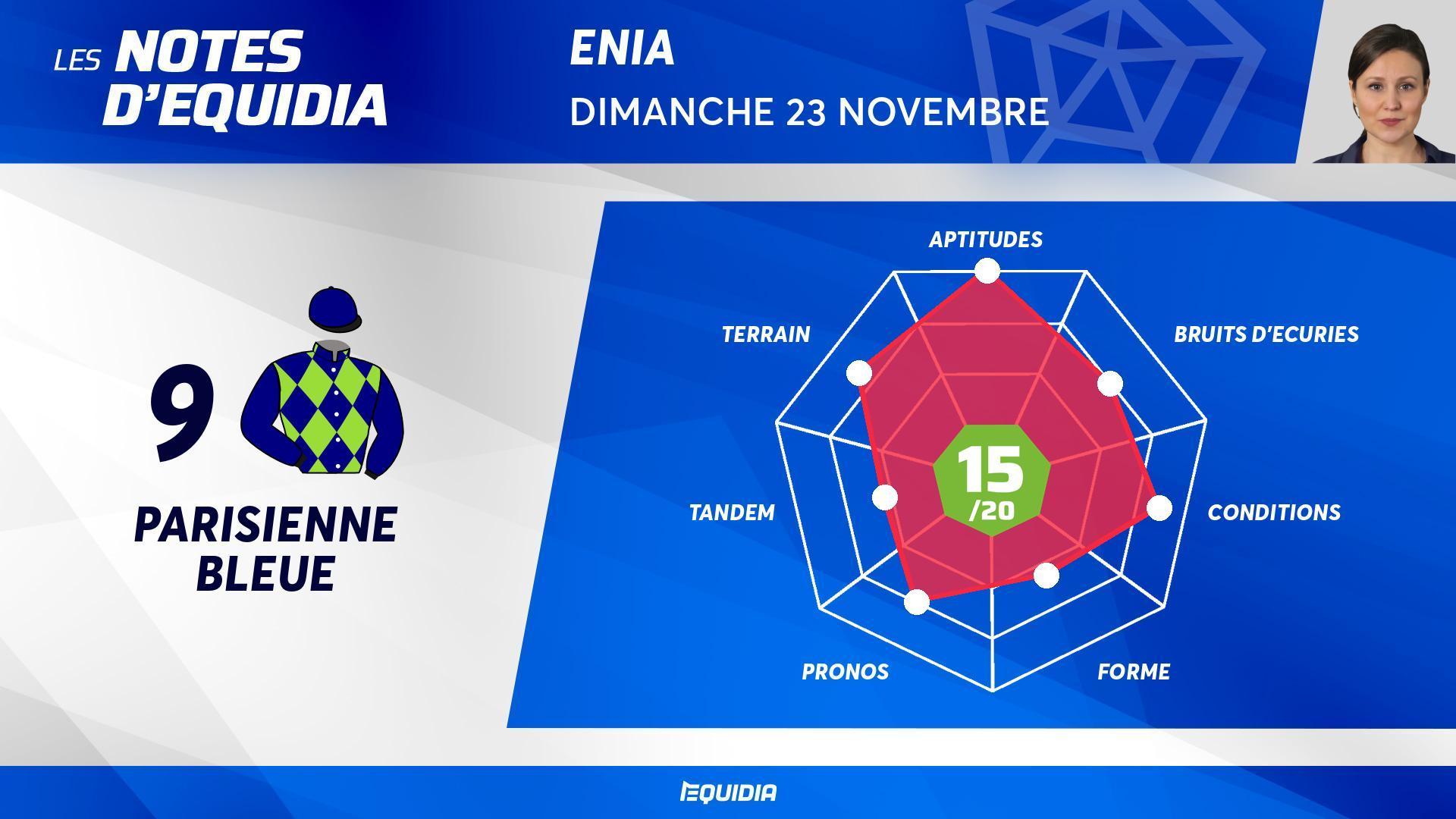 , ; Quint&eacute;+: Parisienne Bleue, l&rsquo;outsider s&eacute;duisant du Quint&eacute;+ de ce dimanche 23 novembre